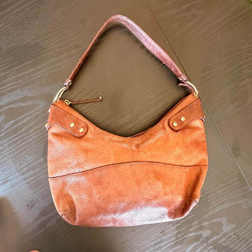 Etienne Aigner Est. 1949 Cognac Leather Hobo Shoulder Bag